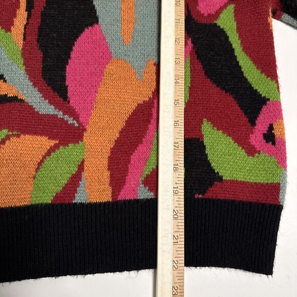 Farm Rio Small Sweater The Dance Multicolor Knit Balloon Sleeve Pullover Womens - Picture 8 of 8